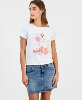 GUESS Women's Strawberry Girl Short-Sleeve Baby T-Shirt
