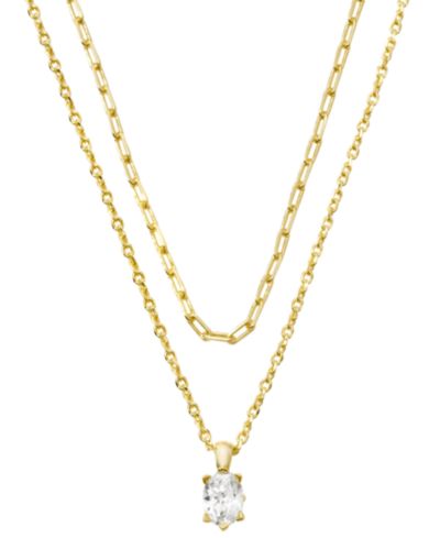Kendra Scott Cailin Cubic Zirconia Layered Multi Strand Necklace