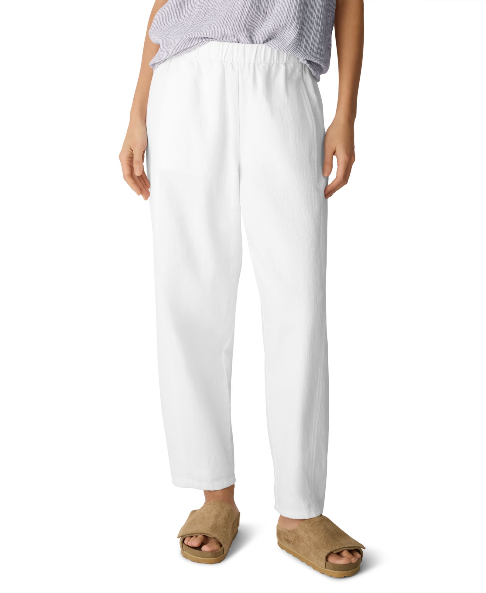 Брюки Eileen Fisher Women's с эластичным поясом и укороченной длиной, Regular, Plus и Petite