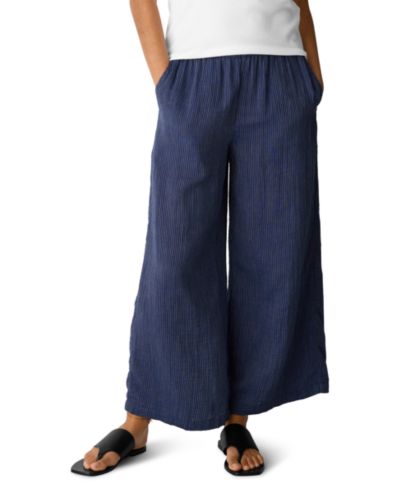 Eileen Fisher Women's Cotton Wide-Leg Pants, Regular, Plus And Petites