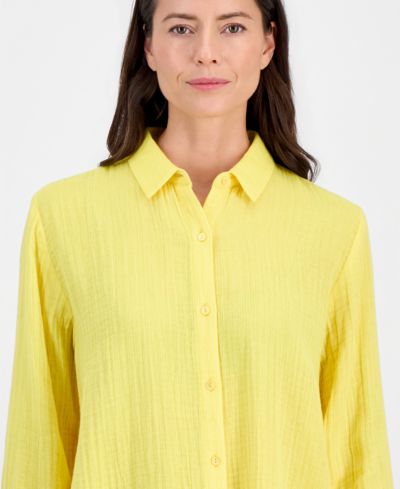 Женская рубашка Eileen Fisher Cotton Striped Long-Sleeve