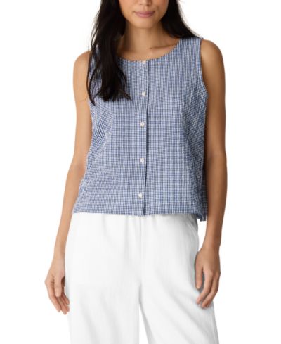 Eileen Fisher Women's Round Neck Vest Top, Regular, Plus And Petites