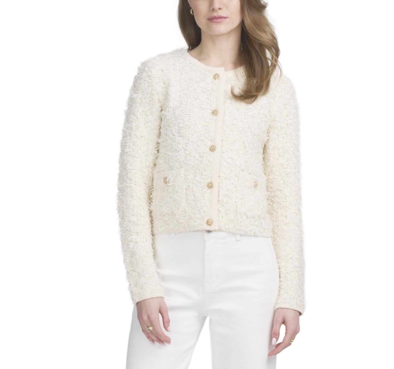 ELLE Collection Women's Boucle Cardigan