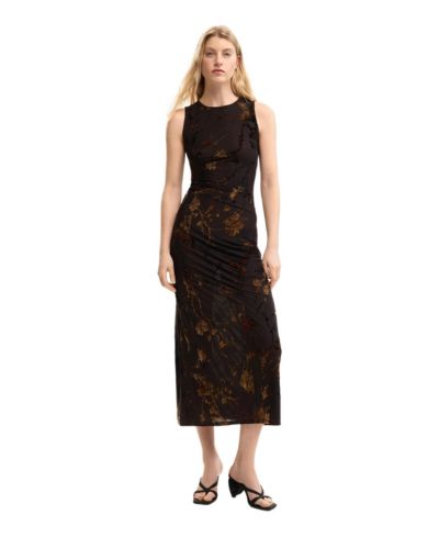 Desigual Women's Flocked midi dress
