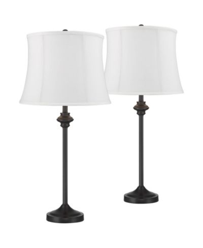 Настольная лампа 360 Lighting Lynn Modern Industrial Buffet Set of 2 Metal Softback Drum Shade