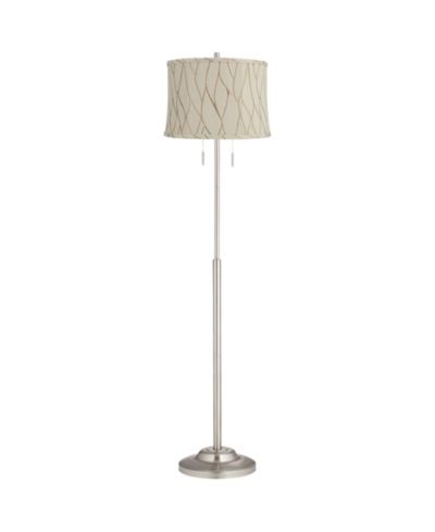 Торшер 360 Lighting Abba Modern 65" Tall с серебристым металлическим покрытием