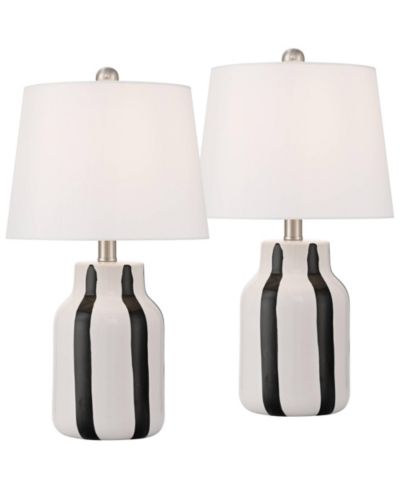 Набор из 2 керамических настольных ламп 360 Lighting Cookies and Cream 20 1/2H с диммером