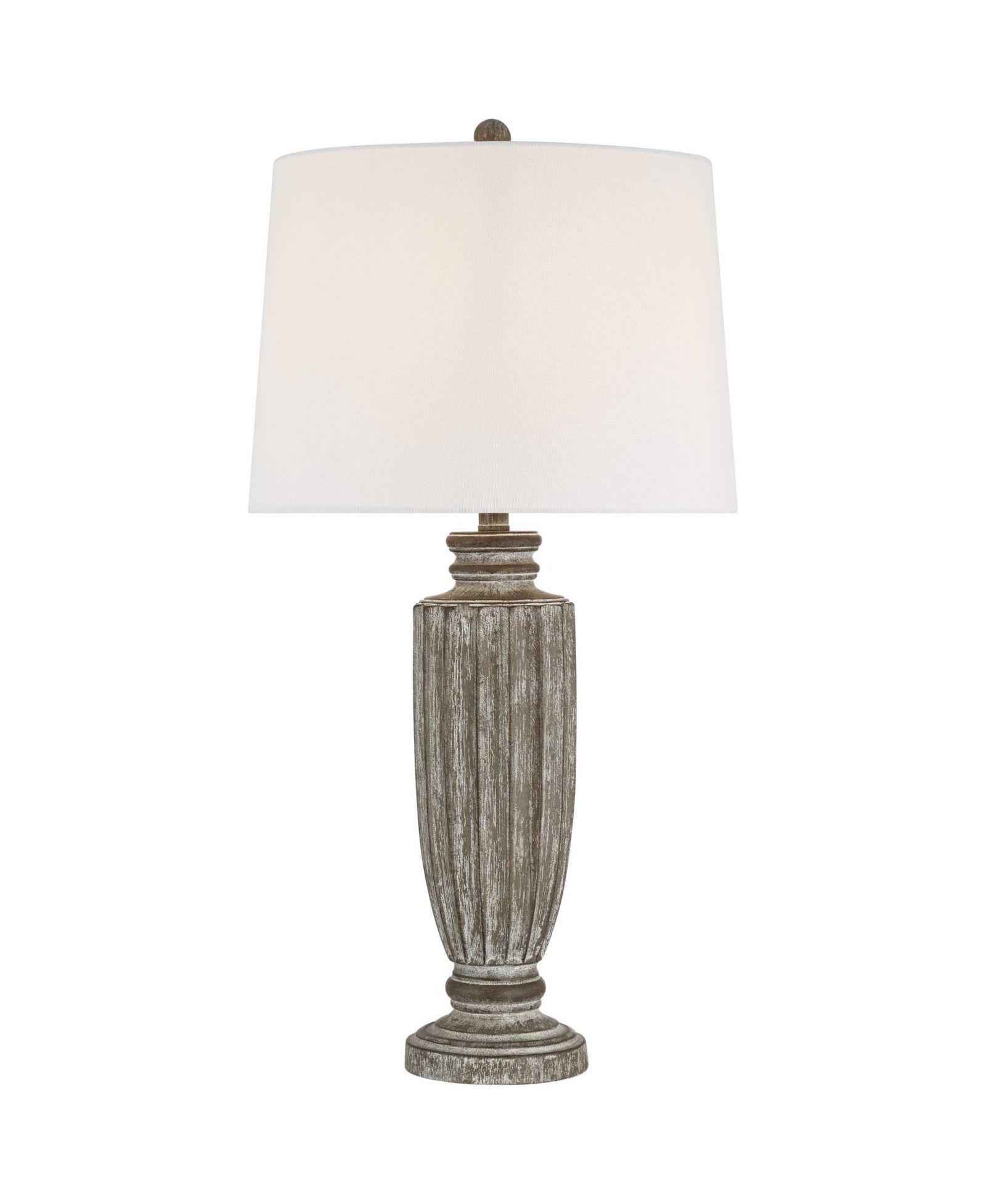 360 Lighting Lockland 31" Tall Column Large Traditional End 3-Way Table Lamp Antique Finish Single Shade Living Room Bedroom