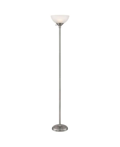 Торшер 360 Lighting Modern с USB Charging Port, матовый никель, стеклянный абажур