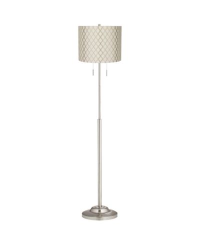 Напольный светильник 360 Lighting Abba Modern Standing 66" Tall Embroidered Hourglass Drum Shade