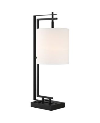 Современная настольная лампа Possini Euro Design Covello 25" с USB Port и розеткой