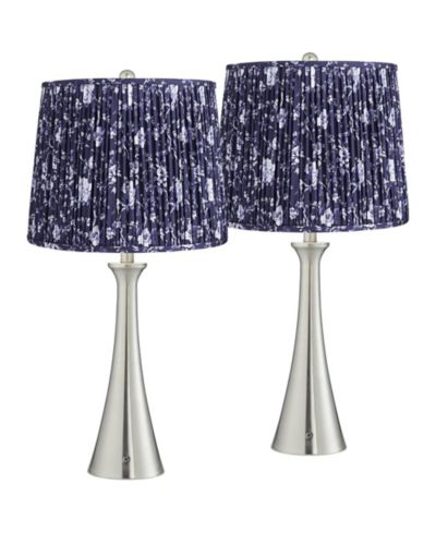 360 Lighting Karl настольные лампы 27 1/2" в наборе из 2 шт с USB-портом и отделкой Brushed Nickel
