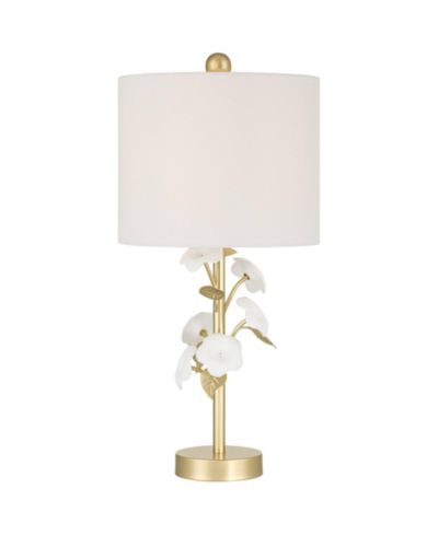 360 Lighting настольная лампа Descanco с цветочным декором, 21 дюйм