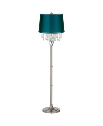 Напольная лампа 360 Lighting Modern, высота 62.5", хрустальная люстра с атласным абажуром