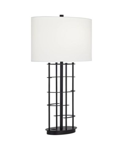 Настольная металлическая лампа Possini Euro Design Open Grid 29 1/2" High USB