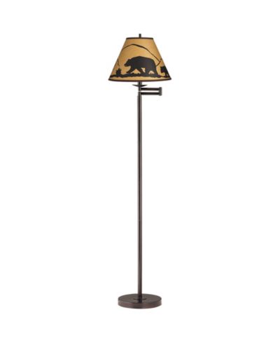 Торшер 360 Lighting Modern Swing Arm с абажуром Mountain Scene
