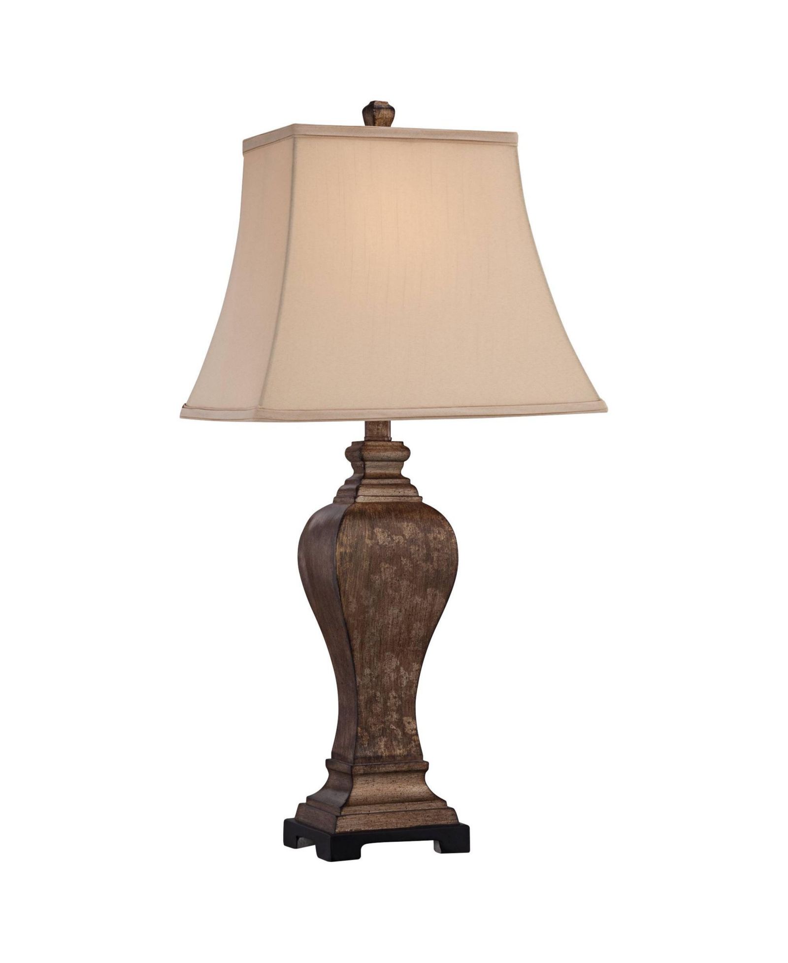 Regency Hill Edgar Traditional Table Lamp 29" Tall Bronze with USB Cord Dimmer Geneva Taupe Rectangular Shade for Bedroom Living Room Bedside Office