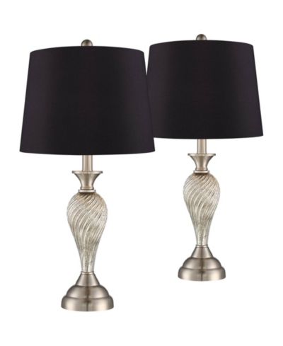 Regency Hill Arden настольная лампа Modern Twist 25" в отделке Brushed Nickel с абажуром из меркурия