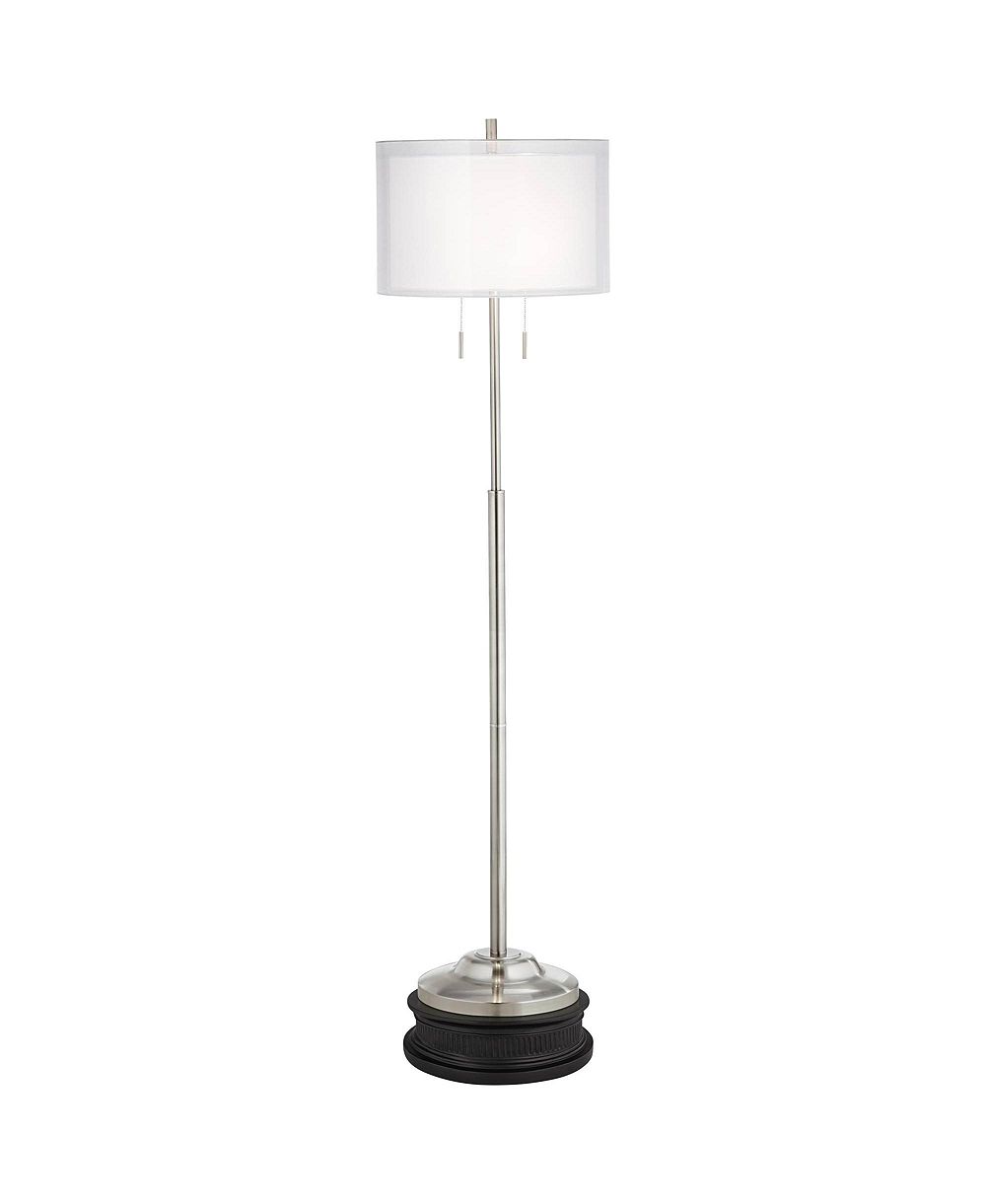 Современный напольный светильник Possini Euro Design Roxie с подставкой, 65 1/2" в высоту