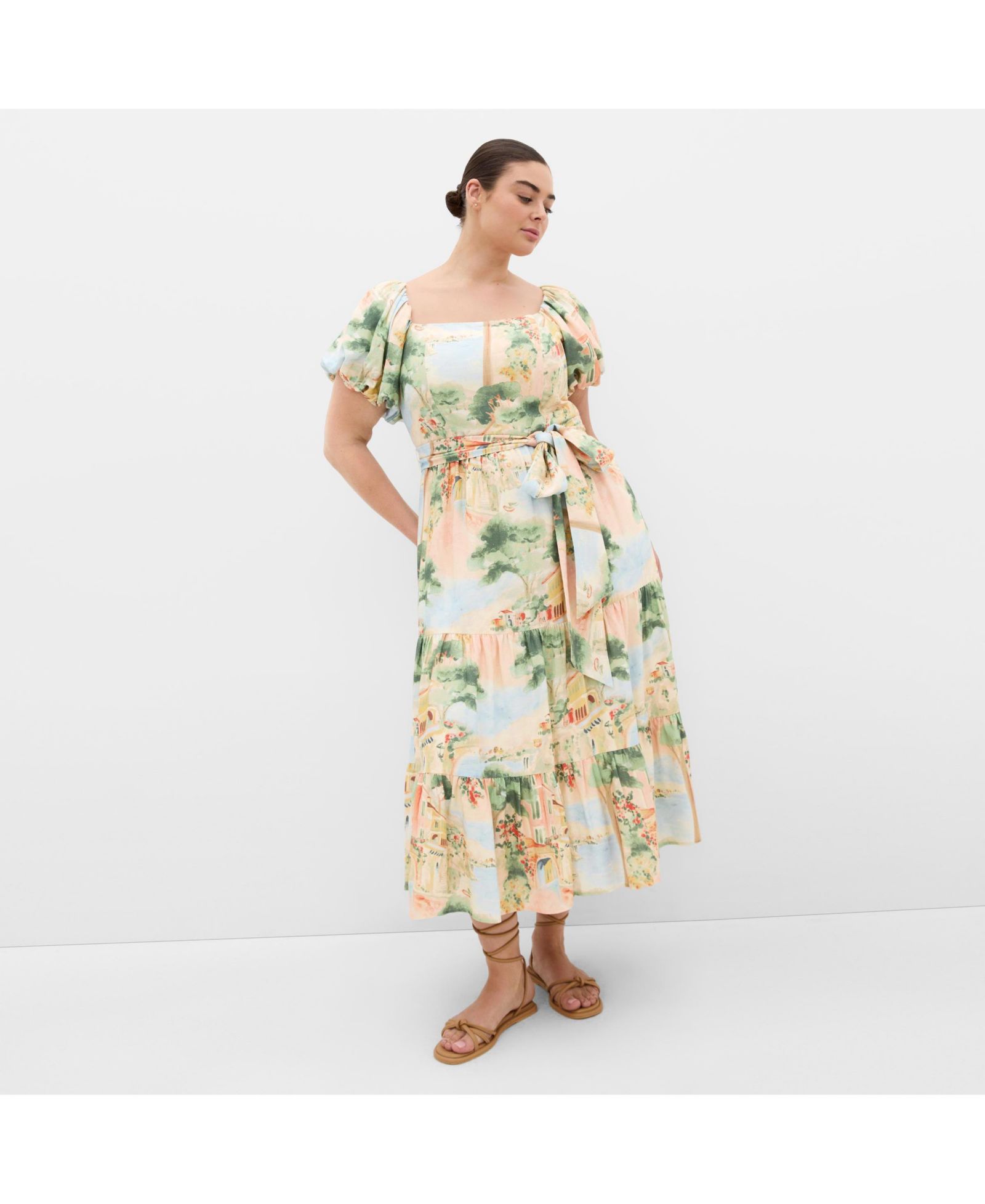 Женское платье макси CITY CHIC Laurena Sardinia Print