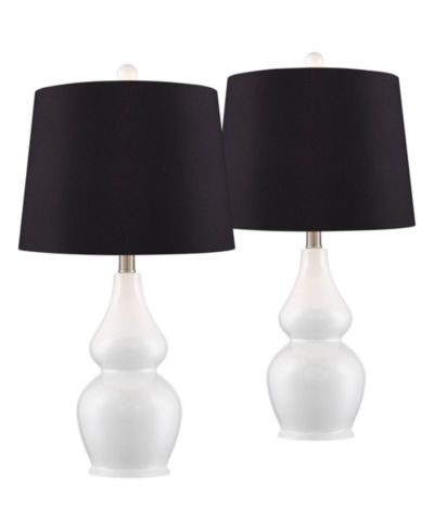 Набор из 2 настольных ламп 360 Lighting Jane Modern Ceramic с тканевым абажуром