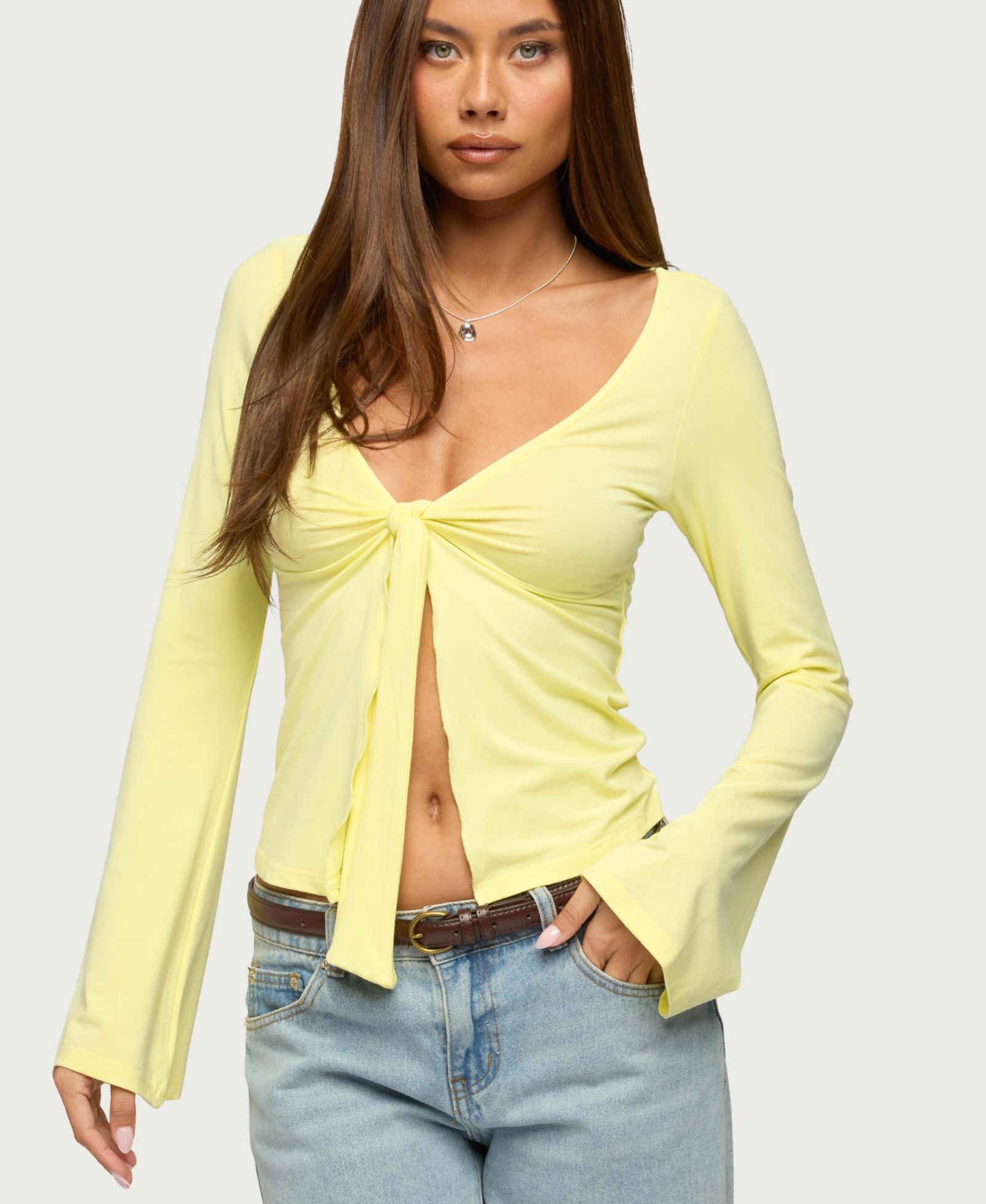 Женский топ Edikted Scarlette Tie Front