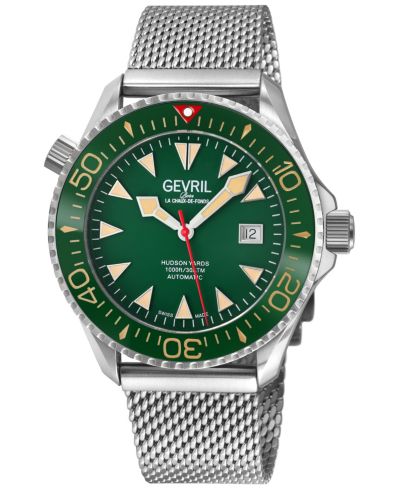 Gevril Мужские наручные часы Hudson Yards Swiss Automatic Silver Mesh Band