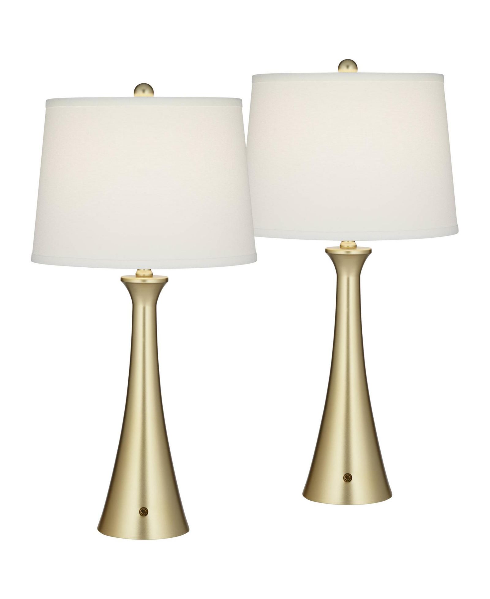 360 Lighting Karl настольная лампа 27 1/2" Modern Table Lamps Set of 2 USB Port Gold Metal