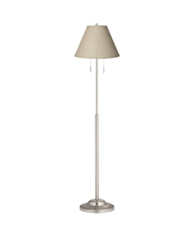 Напольный торшер 360 Lighting Abba Modern Brushed Nickel с тканевым абажуром