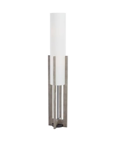 Possini Euro Design Arrista Modern высокий напольный торшер с цилиндрическим основанием, деревянная отделка