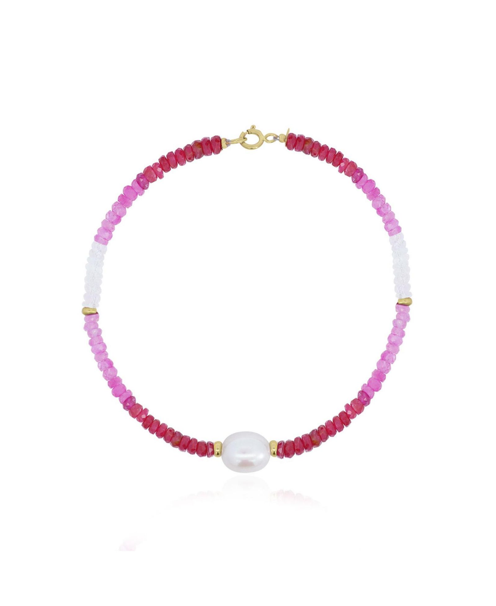 Браслет The Lovery Ruby Ombre Bead Pearl 14K Gold