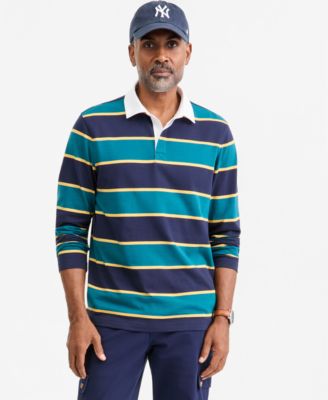 Club Room Men's Stripe Long-Sleeve Rugby Shirt, Macy's Exclusive
