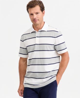 Club Room Men's Stripe Short-Sleeve Rugby Shirt, Macy's Exclusive