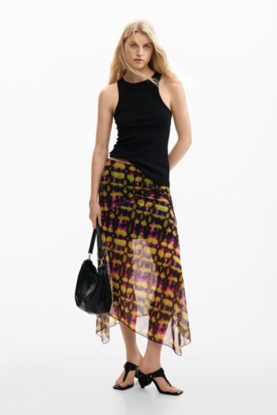 Desigual Women's Asymmetrical printed skirt