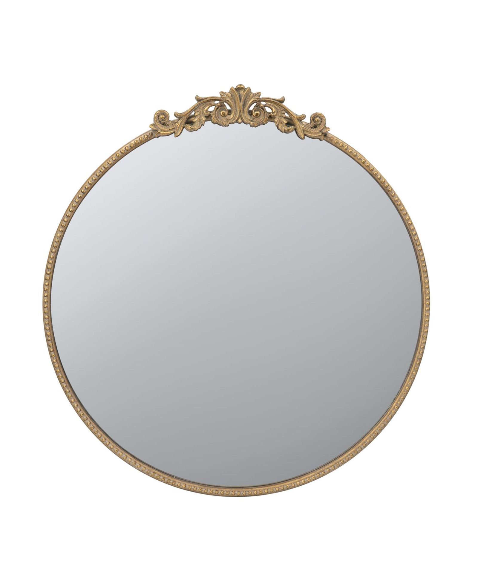 BUSDAYS 30" x 32" Round Mirror, Wall Mounted Mirror with Metal Frame for Bathroom Living Room