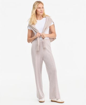Женские брюки Charter Club 100% Cashmere с высокой талией и расклешенными штанинами
