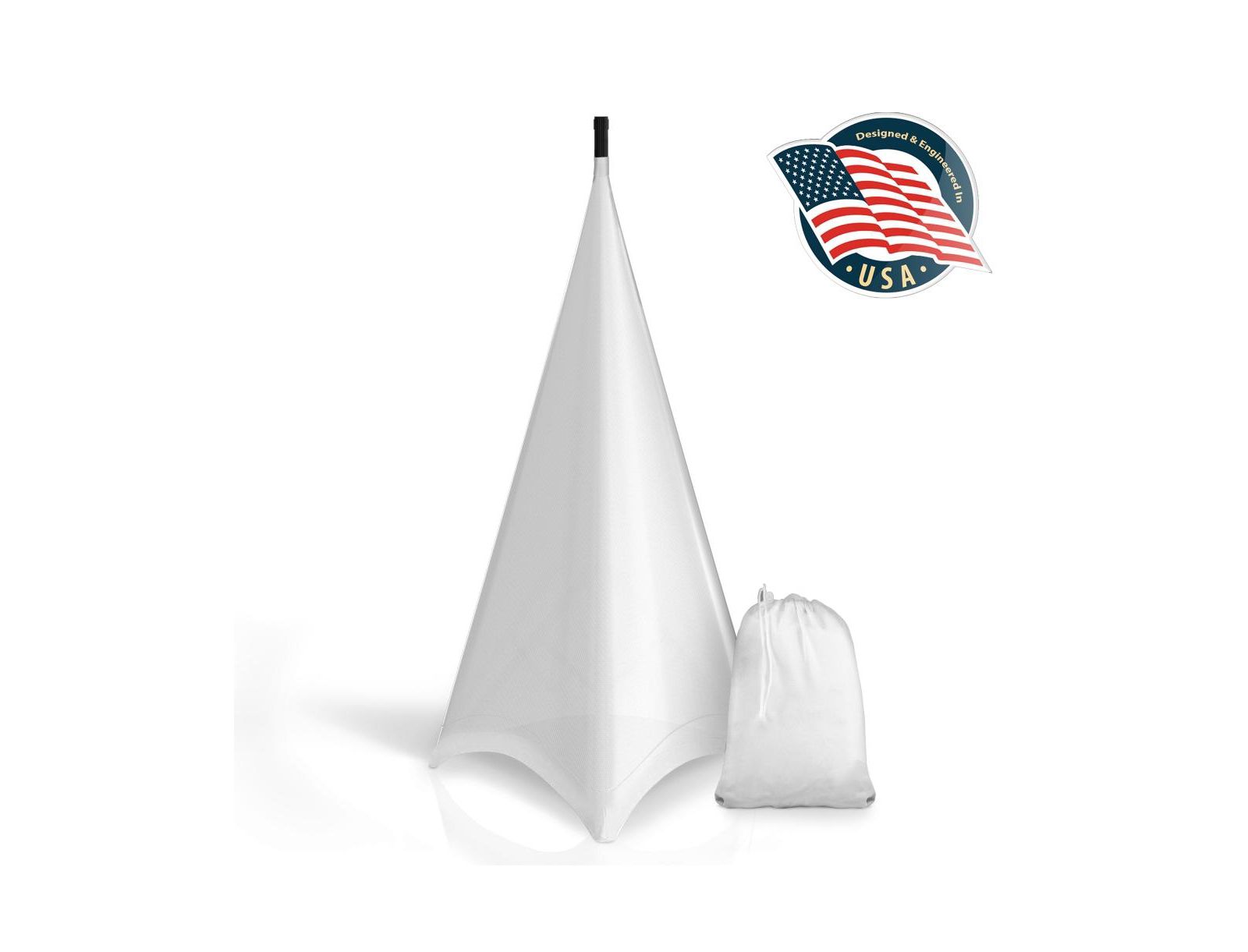 Pyle PSCRIM3W Triple-Sided Stretchable Speaker and Lighting Stand Scrim Cover, Fits Stands Up to 75" H x 43" W