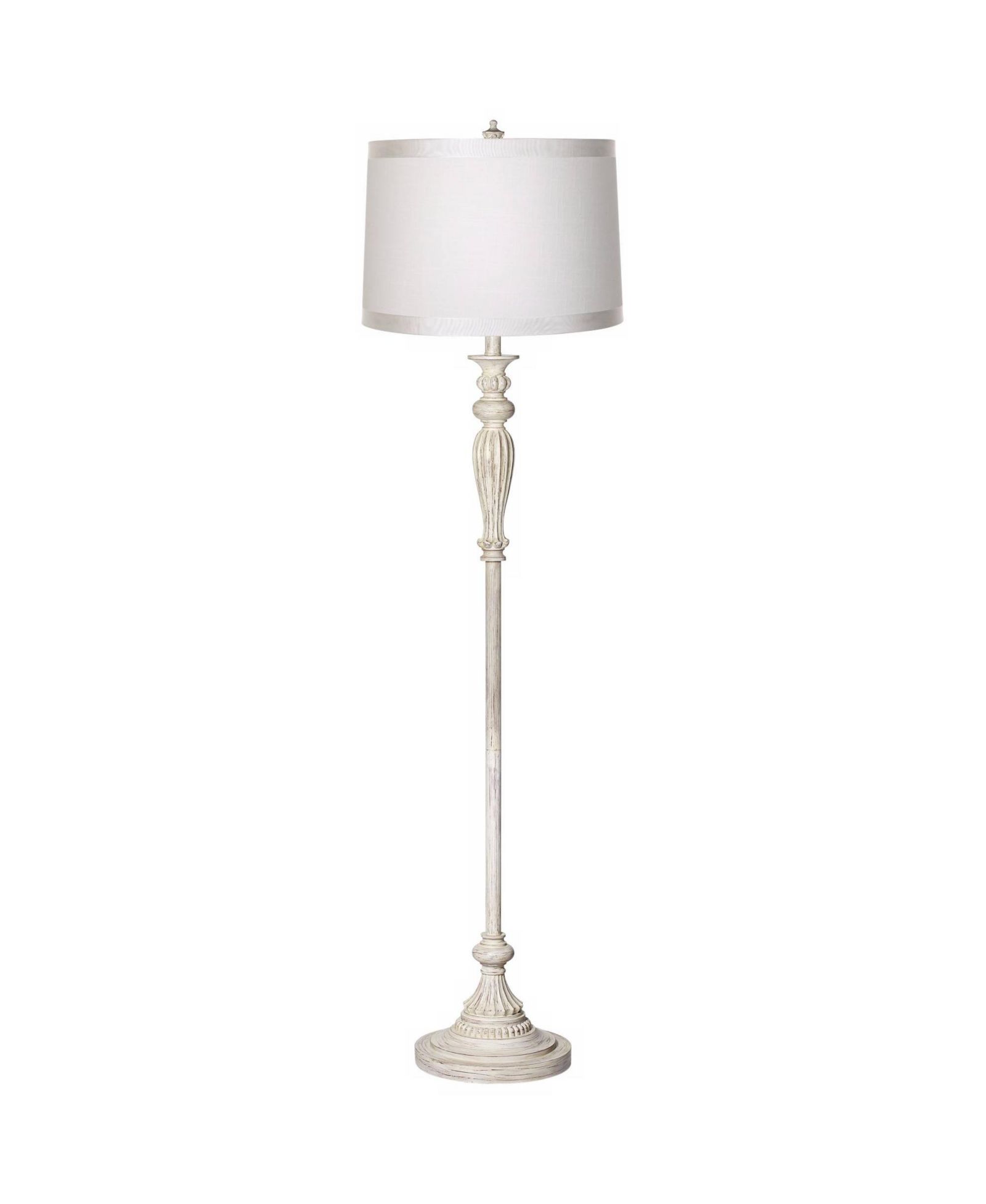 360 Lighting Vintage Chic Floor Lamp 60" Tall   Washed Drum Shade for Living Room Reading Bedroom Office