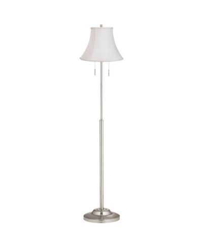 Торшер 360 Lighting Modern Floor Lamp Brushed Nickel Imperial Fabric Bell Shade