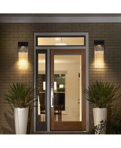 Уличный настенный светильник BUSDAYS 2-Pack, Weatherproof LED Wall Sconce с Bubble Crystal и Light Sensor, 12W на лампу