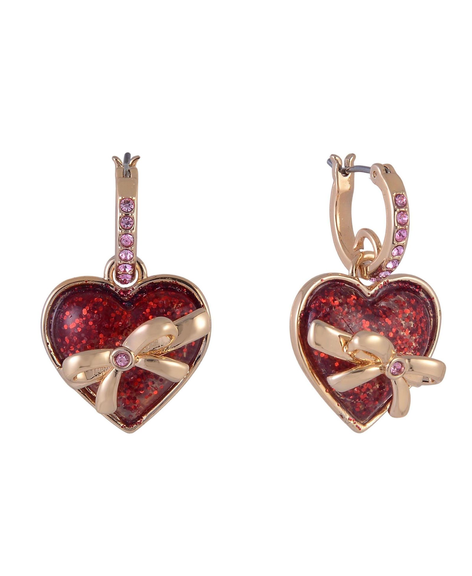 Серьги Hallmark Huggie Hoop с блестящим сердцем