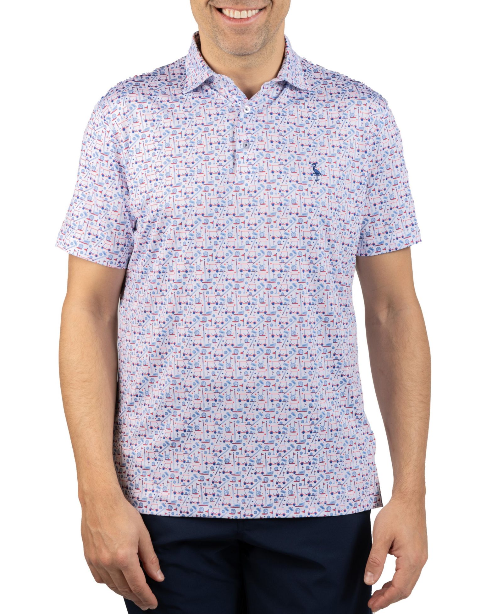 Tailorbyrd Men's Hole in One Printed Performance Polo Shirt