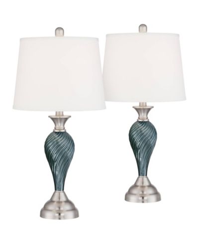 Набор настольных ламп Regency Hill Arden 25" WiFi Smart Socket Glass для гостиной и спальни