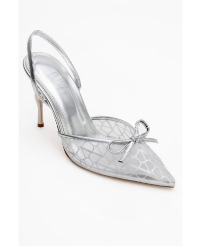 Женские туфли-лодочки Prologue Shoes с сеткой и бантом, цвет пион