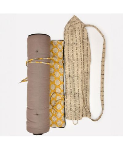 Verve Culture Block Print Yoga Mat and towel