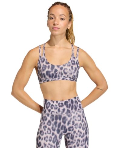 adidas Женский спортивный топ Optime Leopard Strappy Light Support Bra