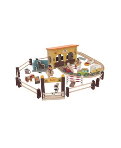 Bababoo And Friends Horse Stable Wooden 66-Piece Playset, Ages 2+