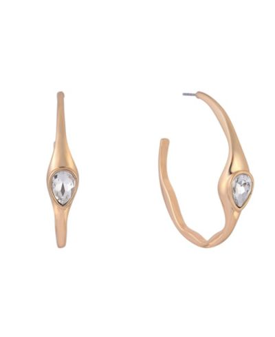 Laundry by Shelli Segal Hoops with Center Teardrop Stone