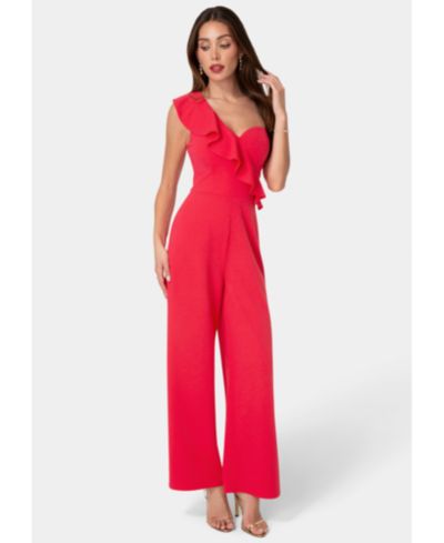 Женский комбинезон Bebe One Shoulder Ruffle