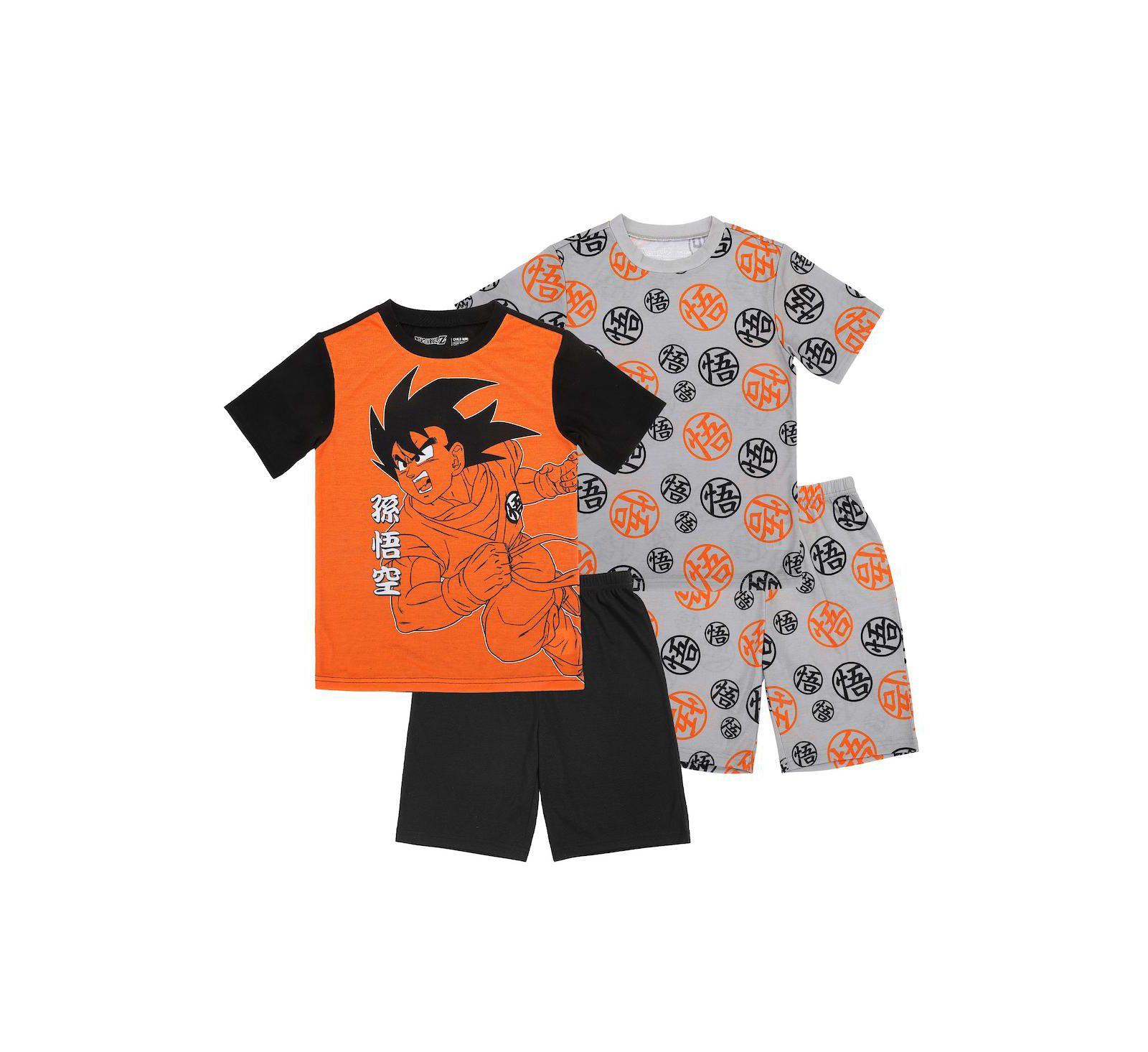 Dragon Ball Z Big Boys Goku and Kanji 4-Pack Pajama Set -14